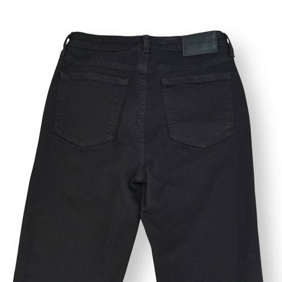 Jonathan Simkhai Black River High Rise Raw Hem Straight Leg Ankle Jeans Size 27 - Picture 6 of 10